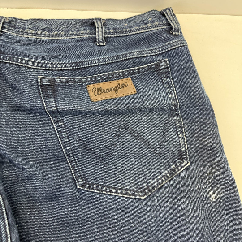 Wrangler Texas Denim Jeans Mid Blue Trousers Straight Leg W48" L34"