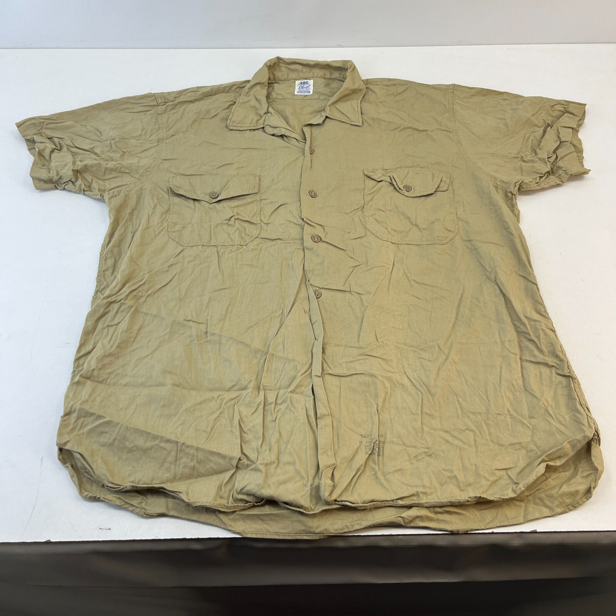 Vintage Elbeco US Marines USMC Twill Workwear Shirt Short Sleeve Military XL