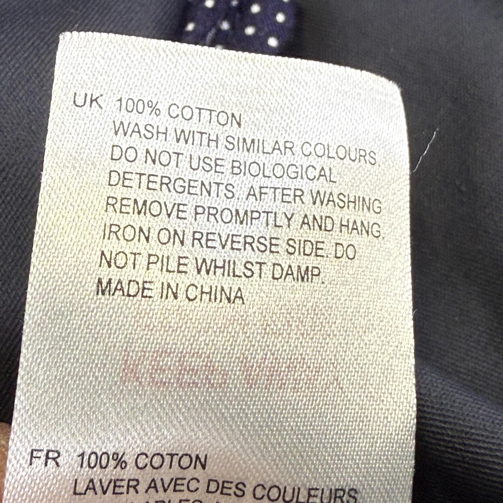 White Stuff Womens Casual Jacket size UK 8 Navy Blue Cotton Short Trench Coat