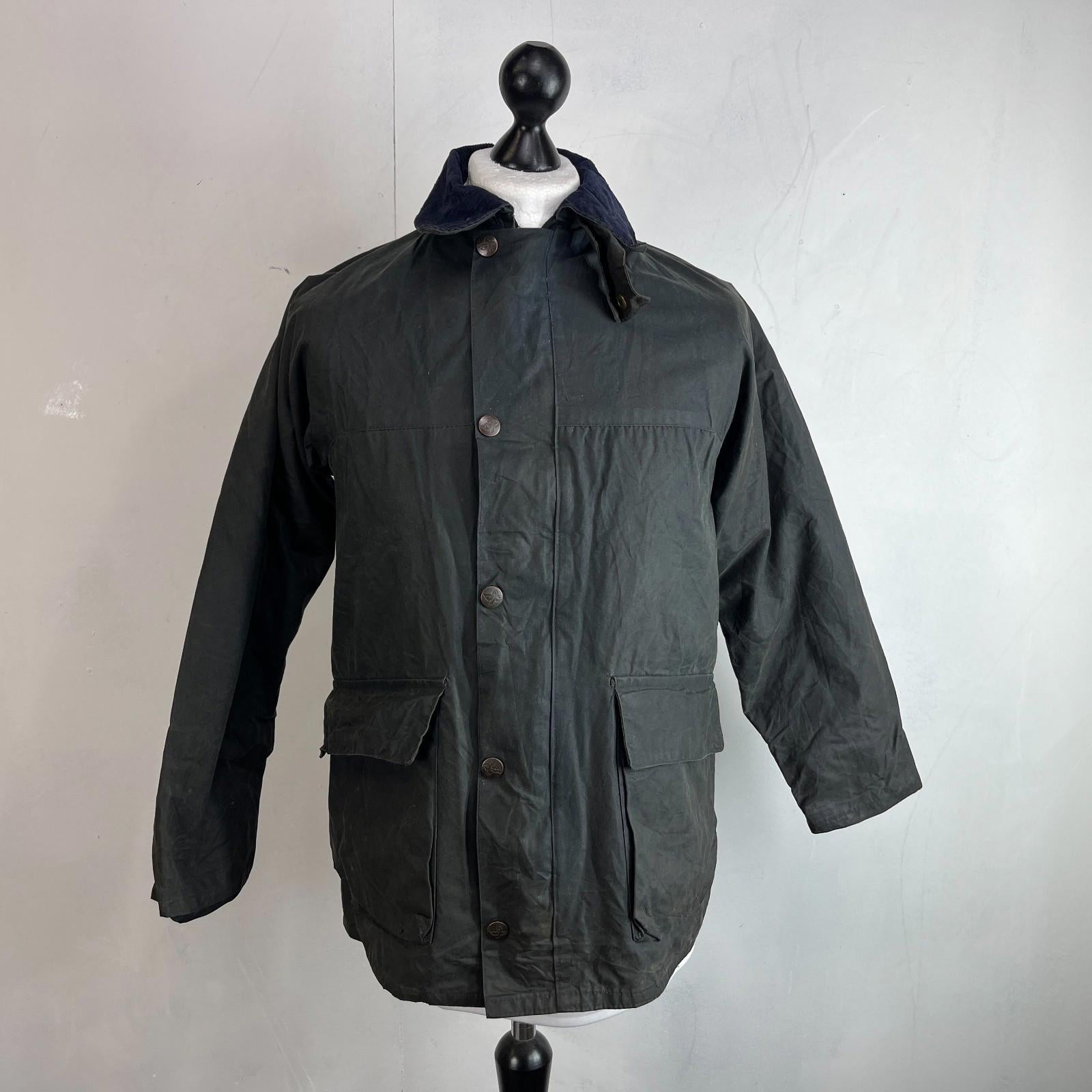 John Partridge Women's Wax Jacket in Black Waxed Cotton size 34 (XS)