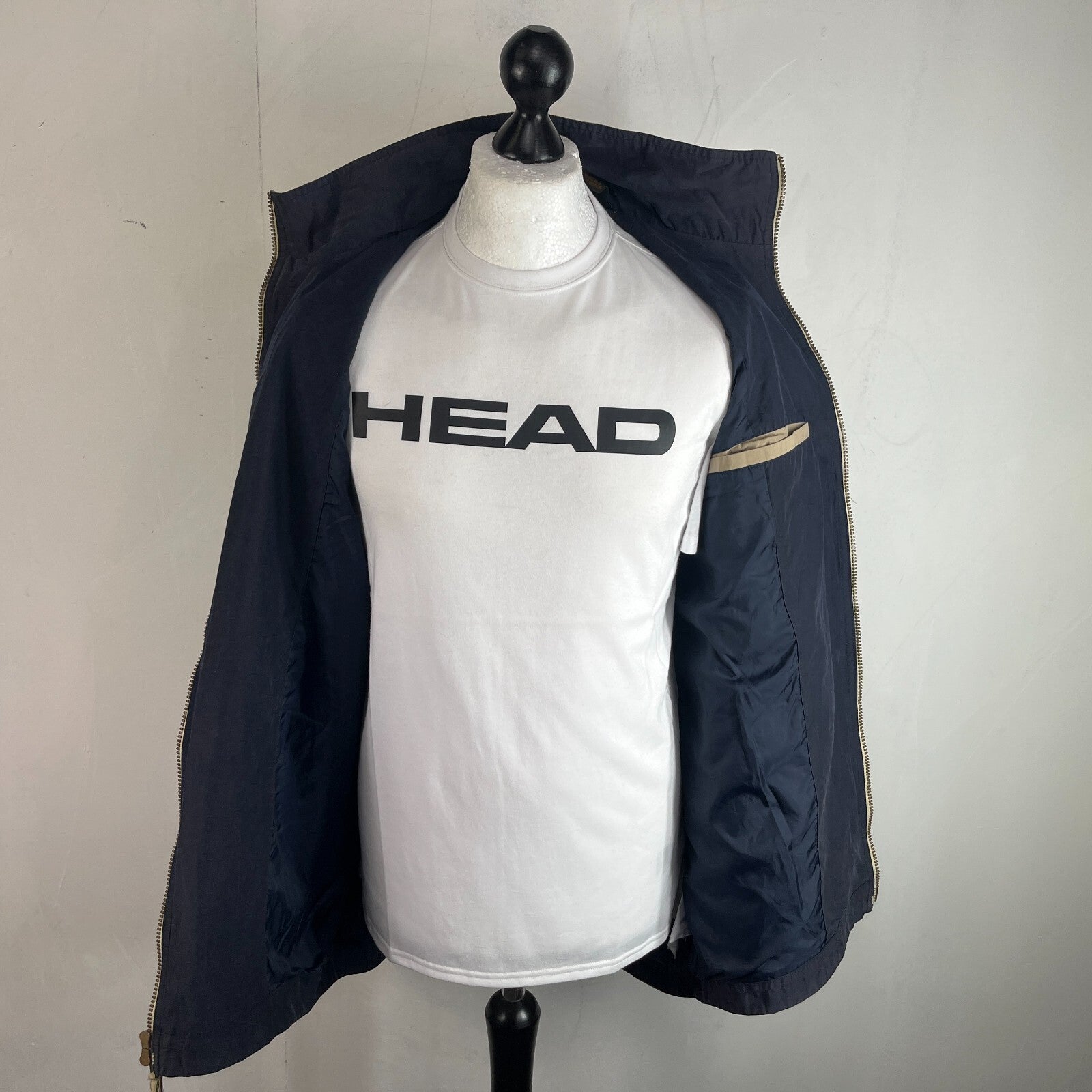 Timberland Men's Weathergear Windbreaker Coat size US M UK L Loose Fit Beige