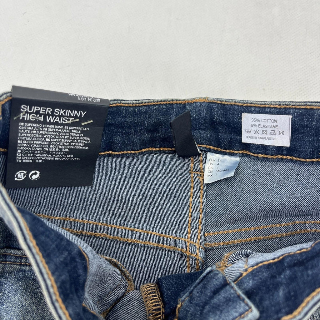 C&A Divided Mid Blue Super Skinny Jeans Women's UK size 6R - NWOT