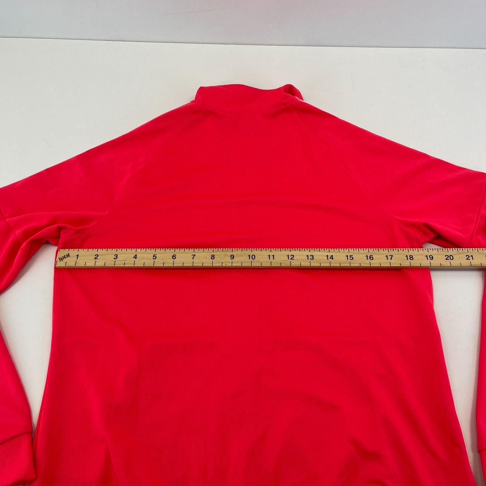 Adidas Women's Bright Pink Track Jacket size 12/14 Zip Athletic Casual