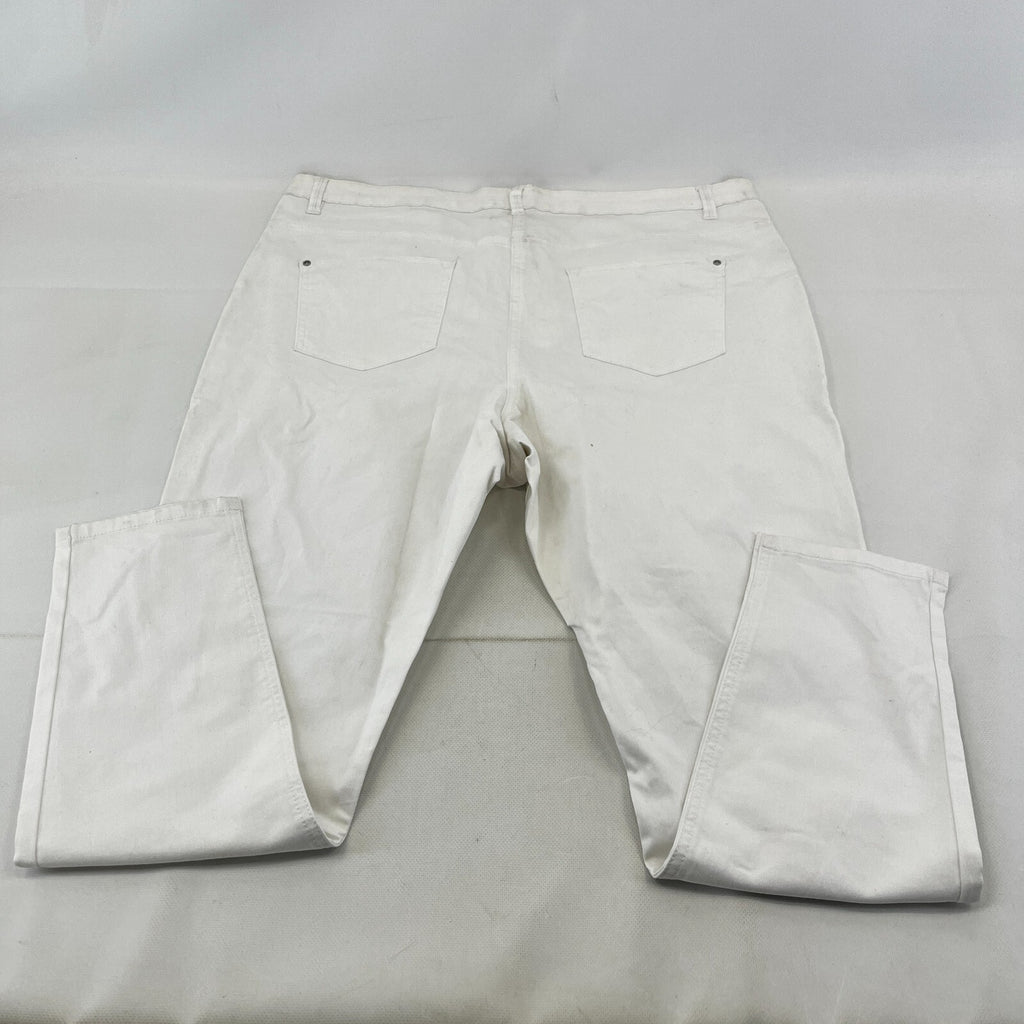 Nutmeg Skinny Tapered Jeans in White UK Women's size 22 - NWOT