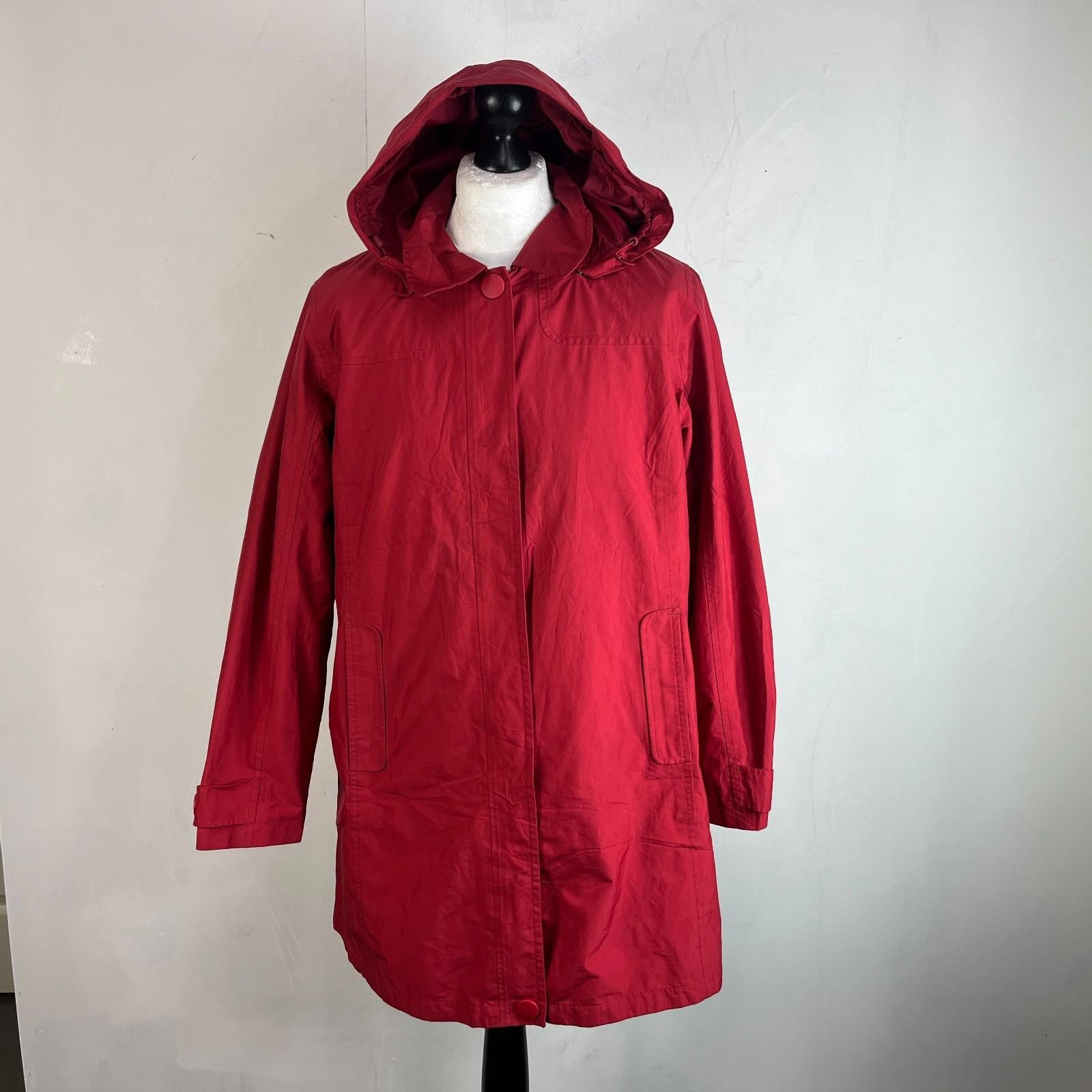 LL Bean Women's Waterproof Parka Vintage Field Country Coat in Red size XL
