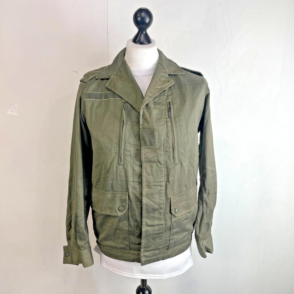 Custom Punk KGB Print Genuine French Military Army Combat Jacket Green size 104L