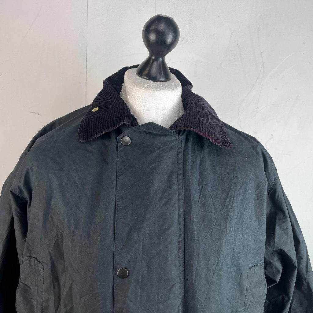 Miller & Simons Wax Jacket in Black UK size S - Waxed Cotton Raincoat