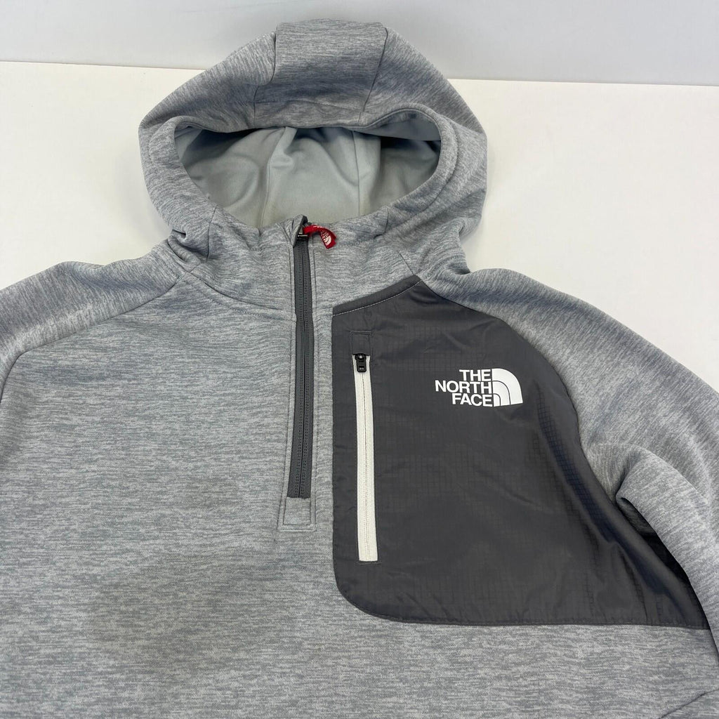 North Face Hoodie Pullover Sweatshirt in Grey Youth  Boys 2XL Kangaroo Pocket