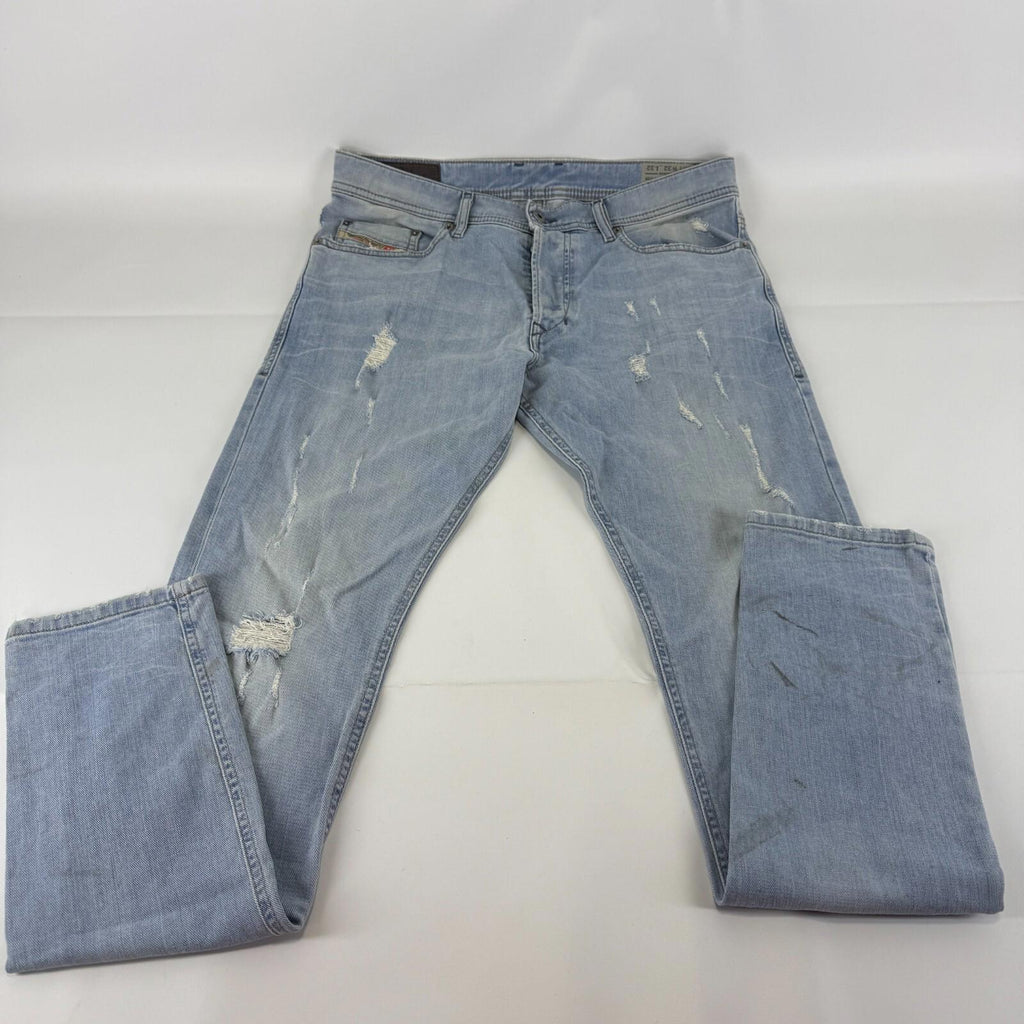 Diesel Tepphar Distressed Jeans Carrot Slim Womens W32" L32" Blue Stretch Cotton