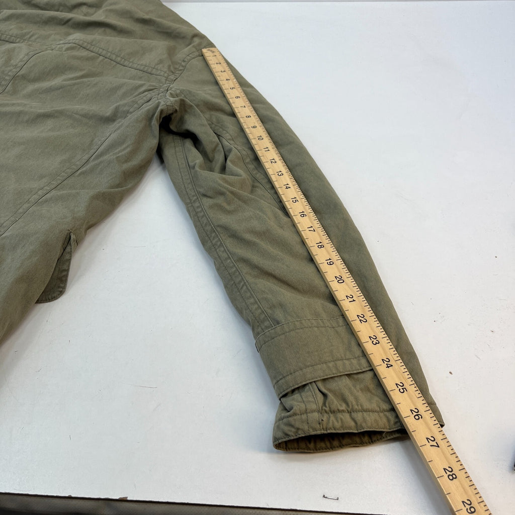 Levi's Double Breasted Parka Jacket Distressed Olive Green Liam Gallagher size M