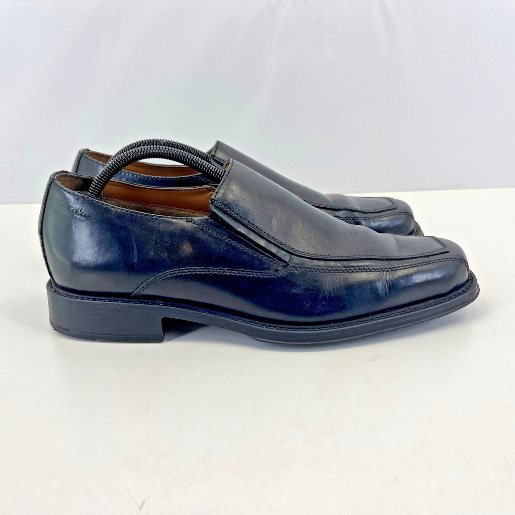 Clarks Ultimate Comfort Collection Men's Leather Slip On Shoes in Black size 9 G