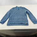 Weird Fish Women’s 1/4 Zip Sherpa Style Snug Fleece Pullover size 12 Blue