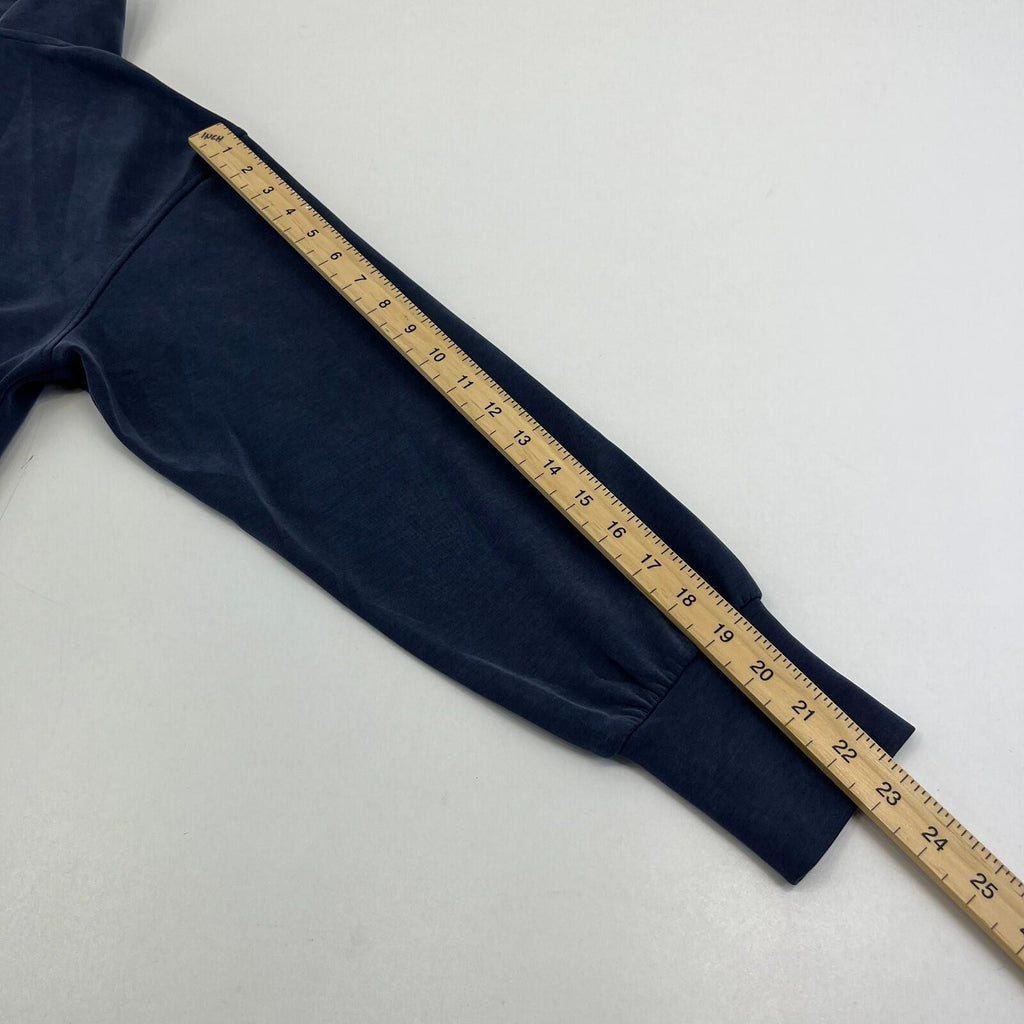 Sweaty Betty Sand Wash Half Zip Longline Sweatshirt Navy Blue size M/12