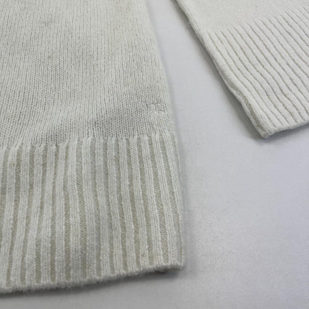Sweaty Betty Alpine Wool Crew Neck Jumper Sweater in Lily White size S Alpaca
