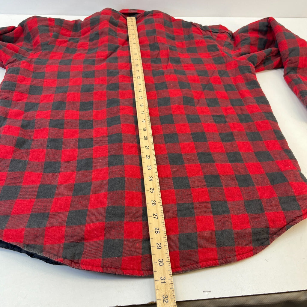 David Taylor Men's Insulated Quilt Lined Shacket Jacket Lumberjack Shirt size L