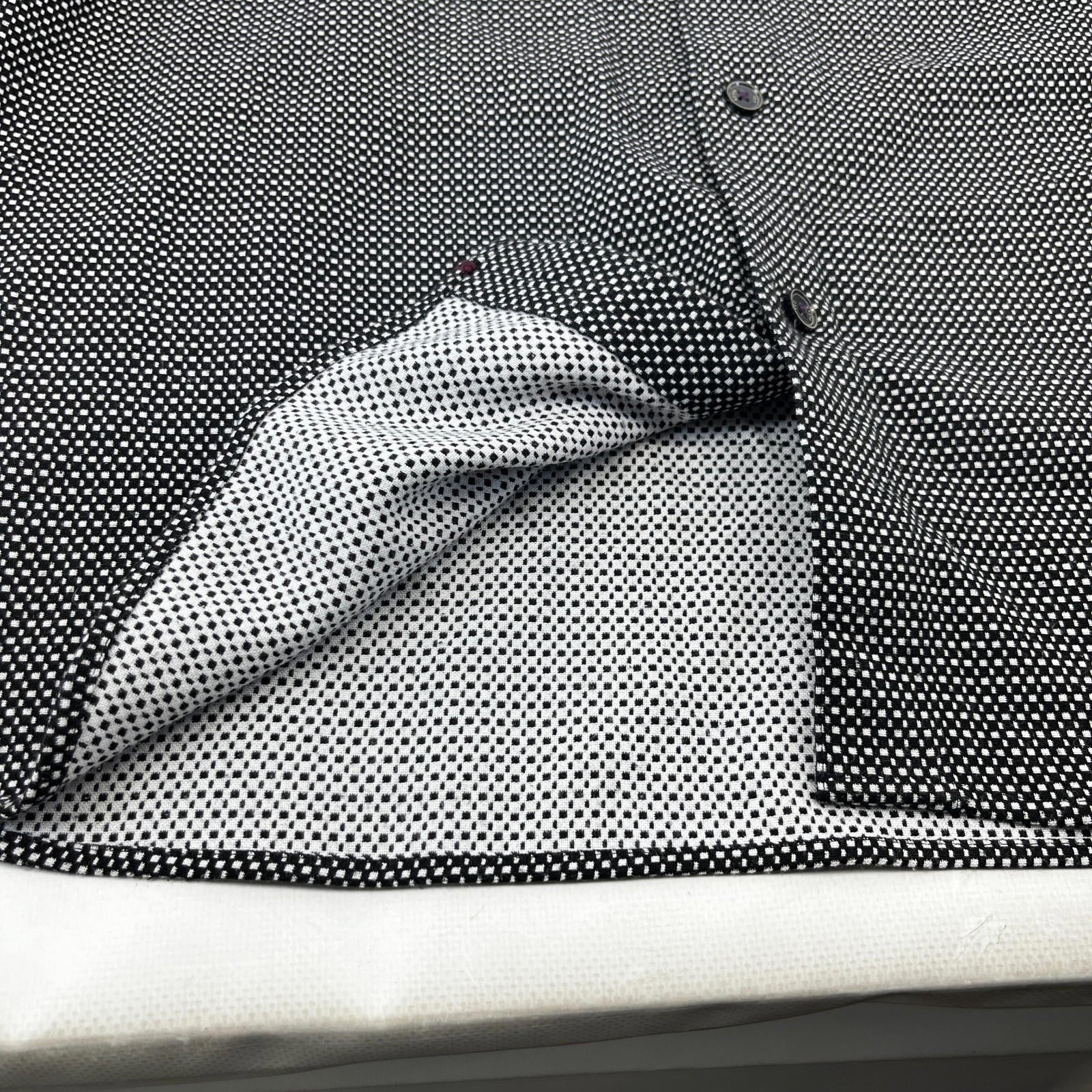 Ted Baker Men's Vintage Thick Heavy Black & White Shirt Mens Size 4