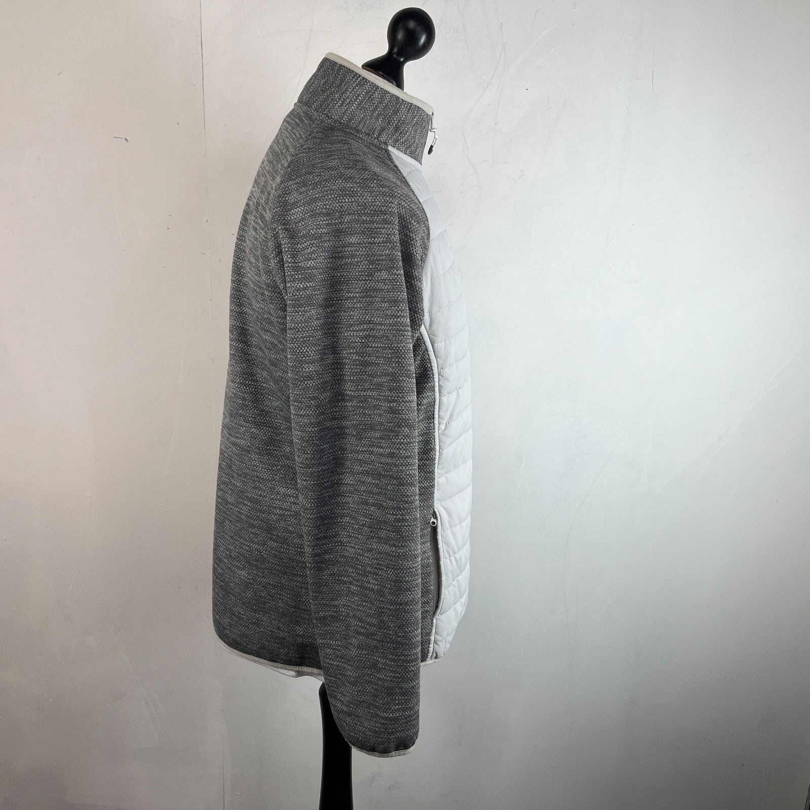 Craghoppers Womens Hybrid Fleece Jacket Grey Padded Quilted Size UK 18 - EU 44