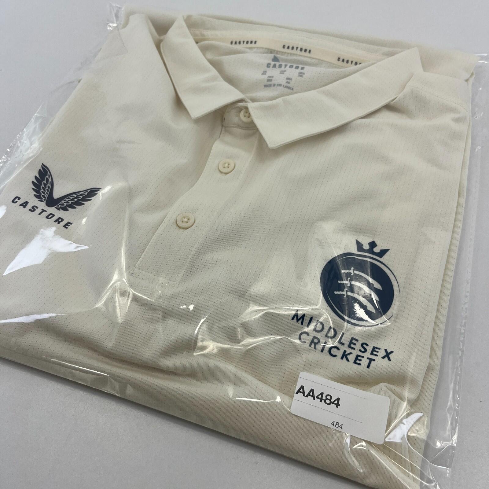 Castore Middlesex Cricket Polo Shirt in Cream Light Beige UK size 3XL