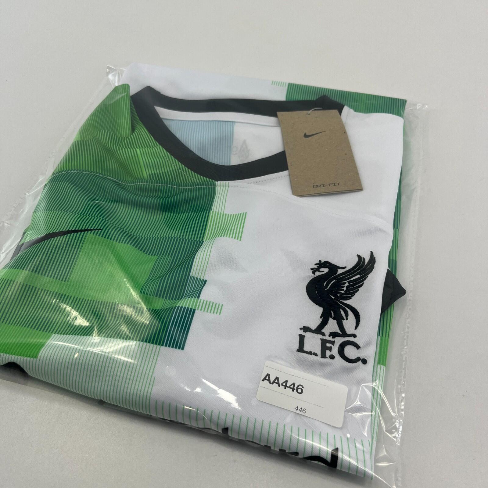 Nike Liverpool FC 2023-24 Away Shirt size Large Dri-Fit White Green