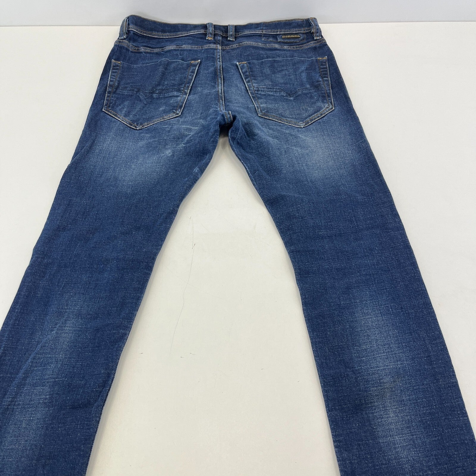 Diesel Tepphar Distressed Stretch Slim Carrot Jeans Men’s W30 L30 Denim Blue
