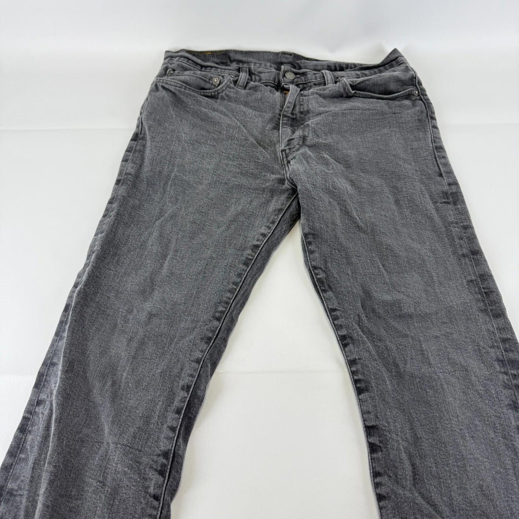 Levis 504 Denim Jeans Women’s Low Slouch Slim Straight Stretch Grey W34 L30