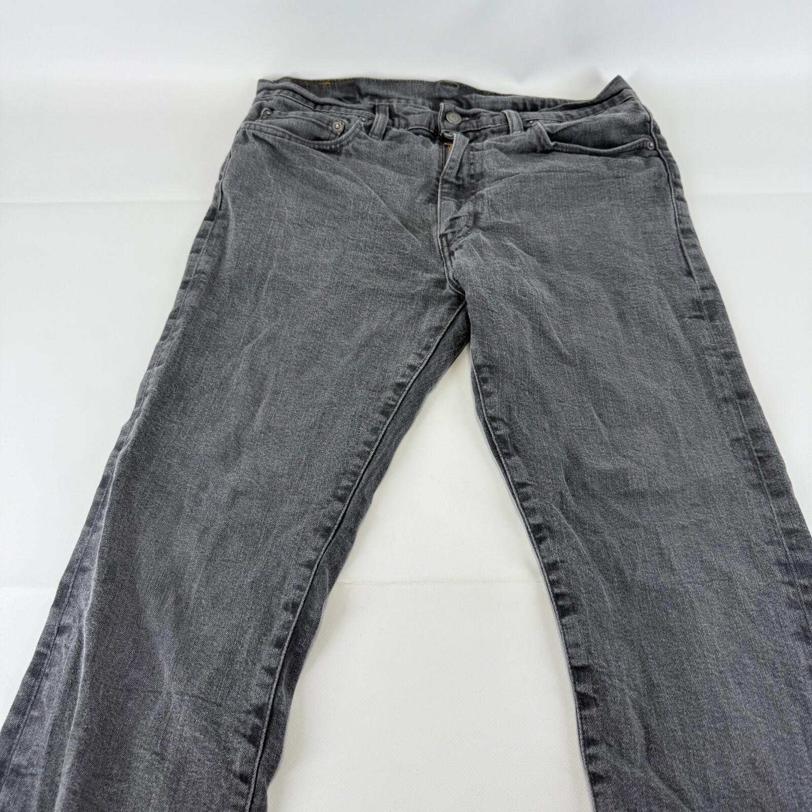 Levis 504 Denim Jeans Women’s Low Slouch Slim Straight Stretch Grey W34 L30