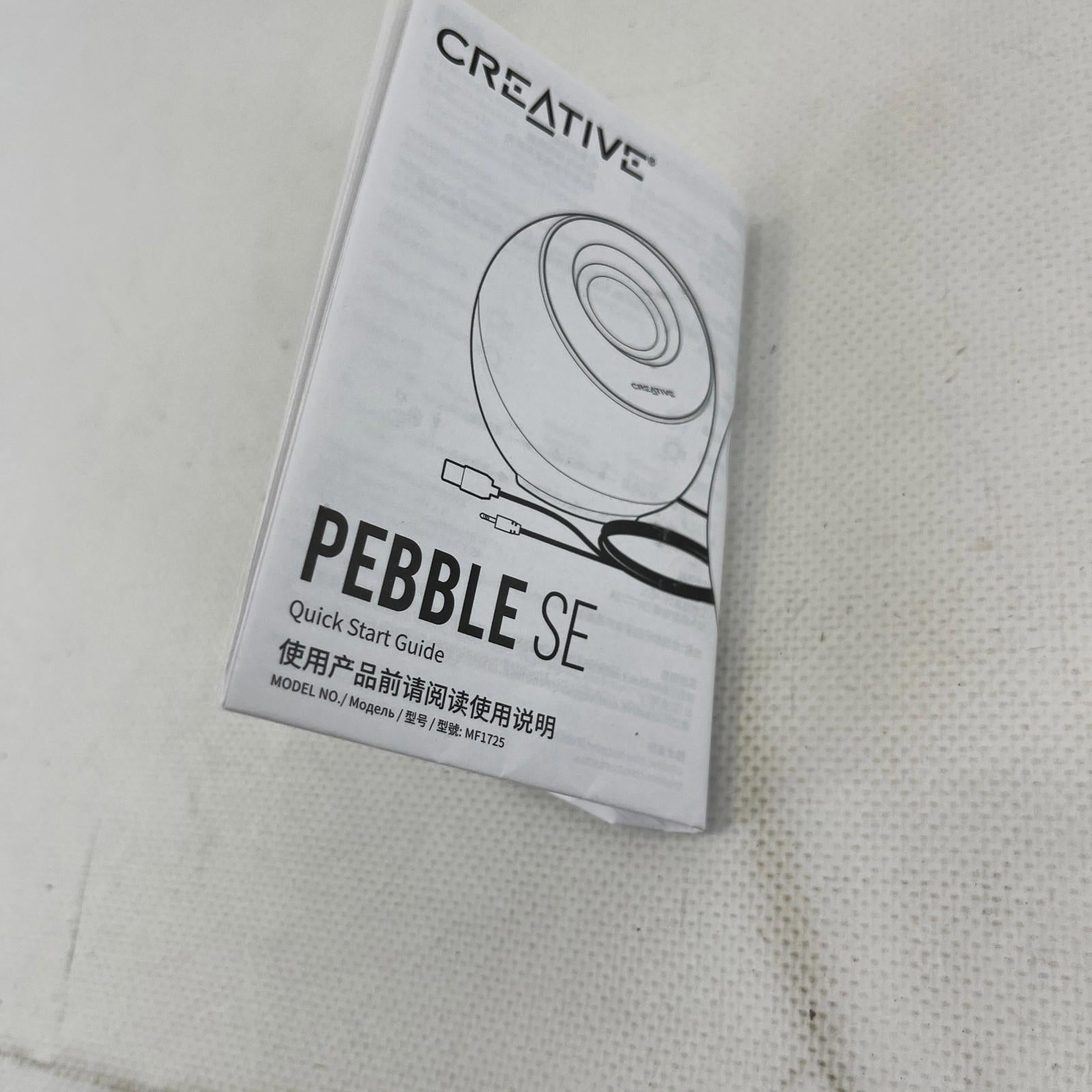 Creative Pebble SE 2.0 Desktop Speakers Black w/ Light-Up Base USB Type-C