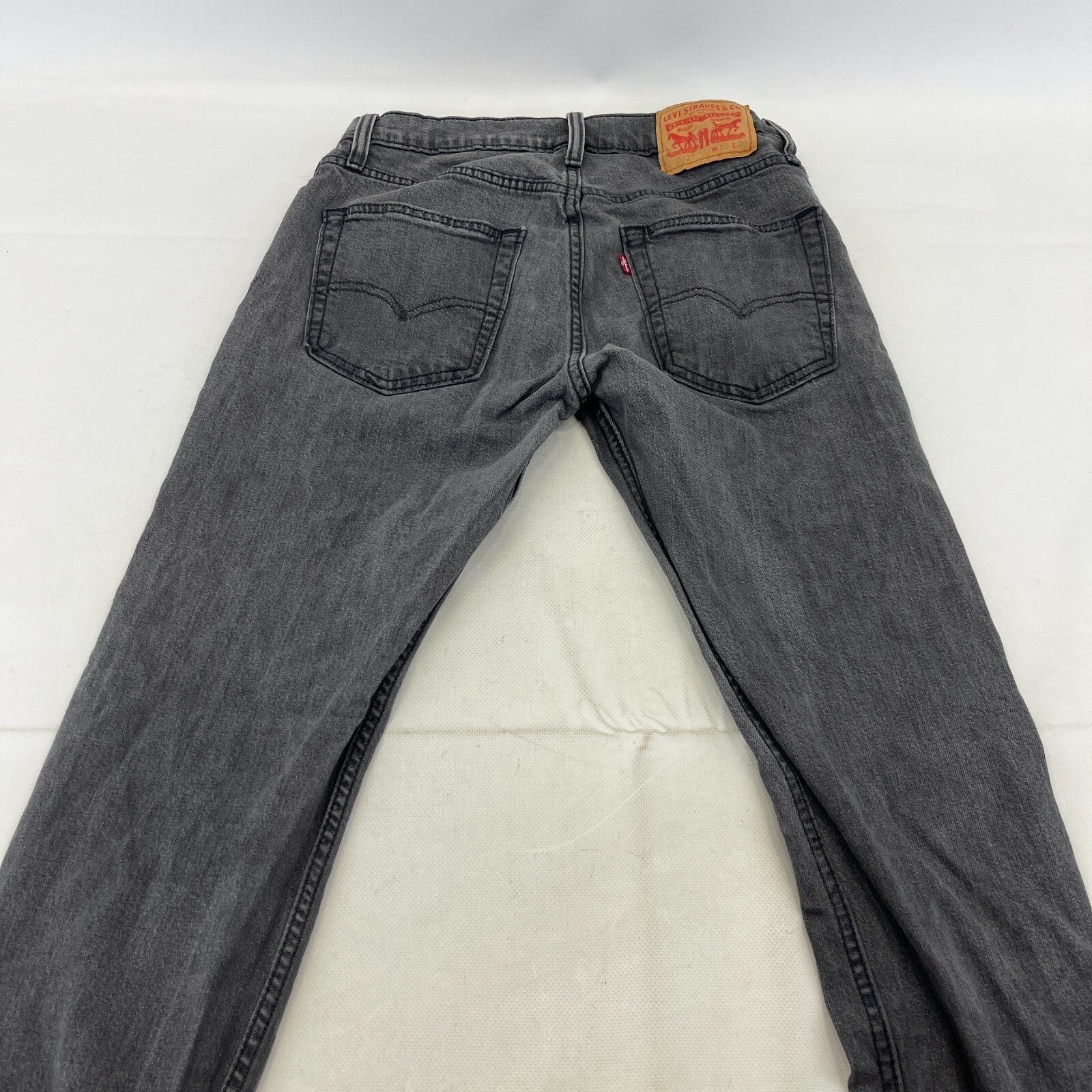 Levis 512 Mens Jeans Black W30" L30" Slim Fit Tapered Stretch Denim