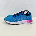 Asics el Excite 8 Running Trainers Blue White Pink Womens Shoes size UK 6.5