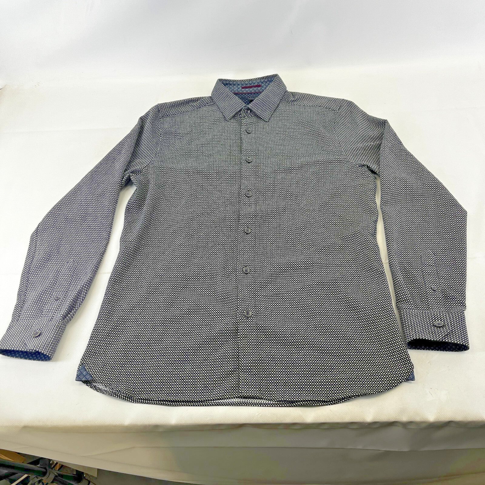 Ted Baker Men's Vintage Thick Heavy Black & White Shirt Mens Size 4