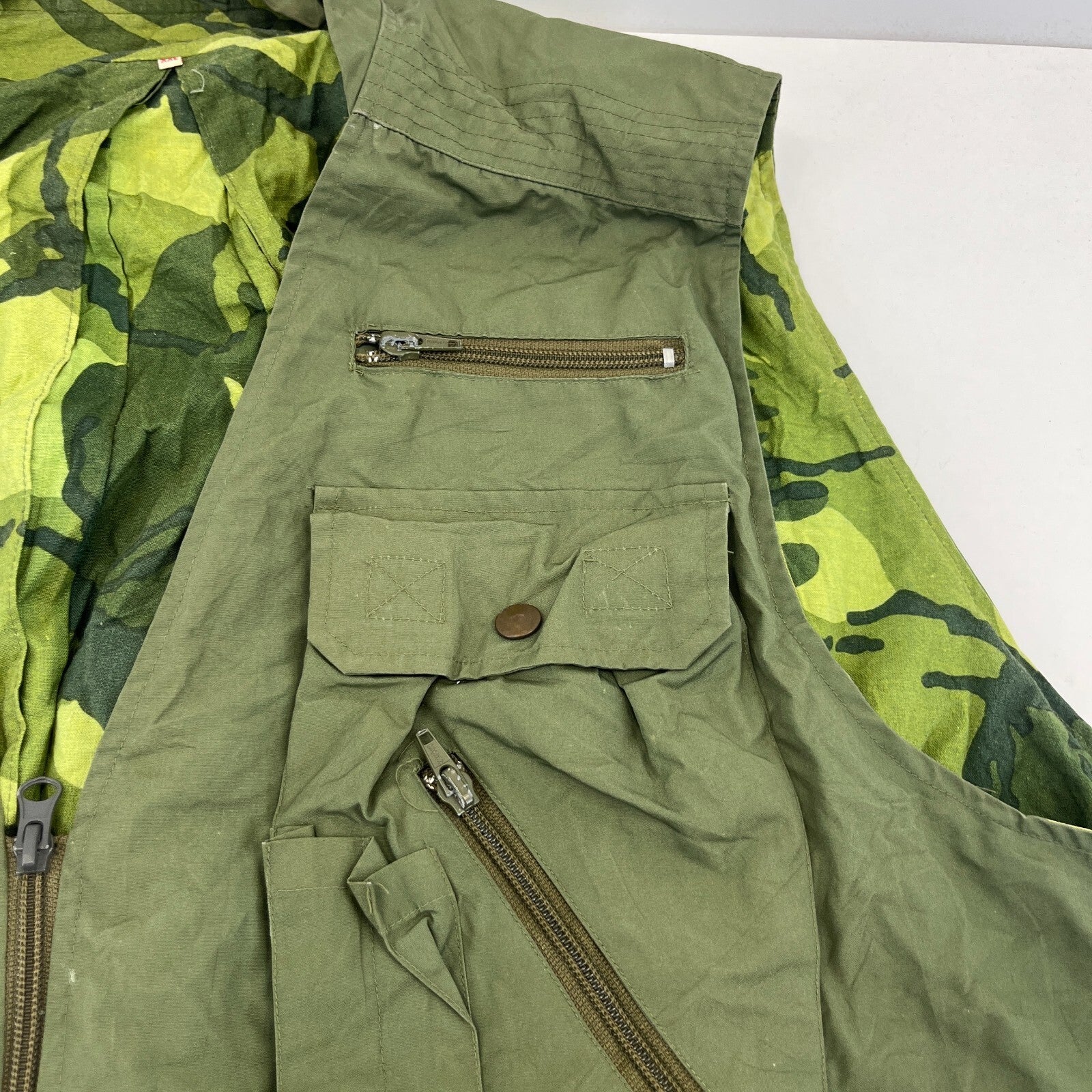 Khaki Green Men's Fishing Vest Gilet Hunting Shooting Multi Pocket size 2XL