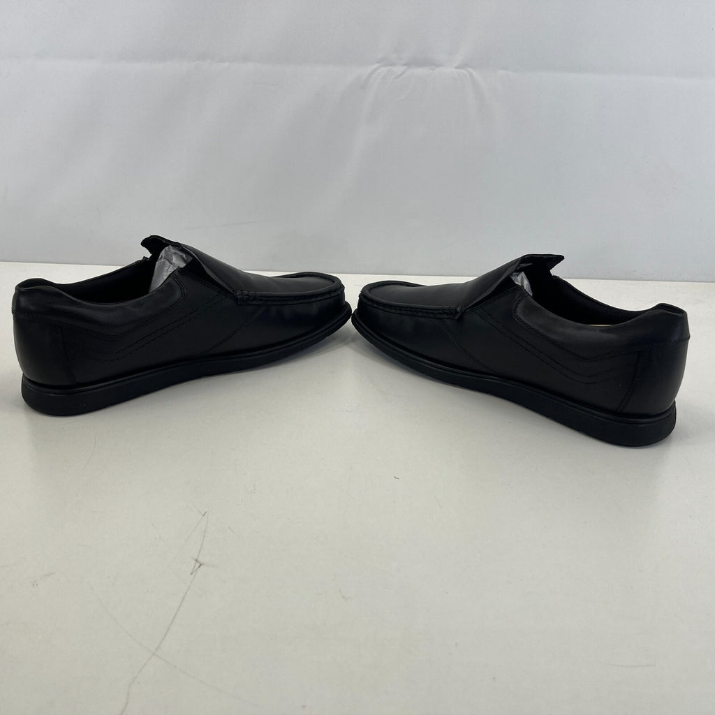Pretty Green Waltham Slip On Shoes Moccasin Loafers Mens Black Leather UK 11 New