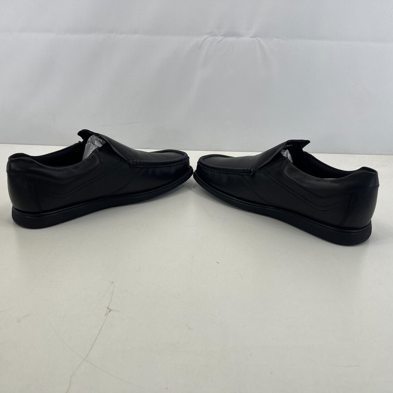 Pretty Green Waltham Slip On Shoes Moccasin Loafers Mens Black Leather UK 11 New