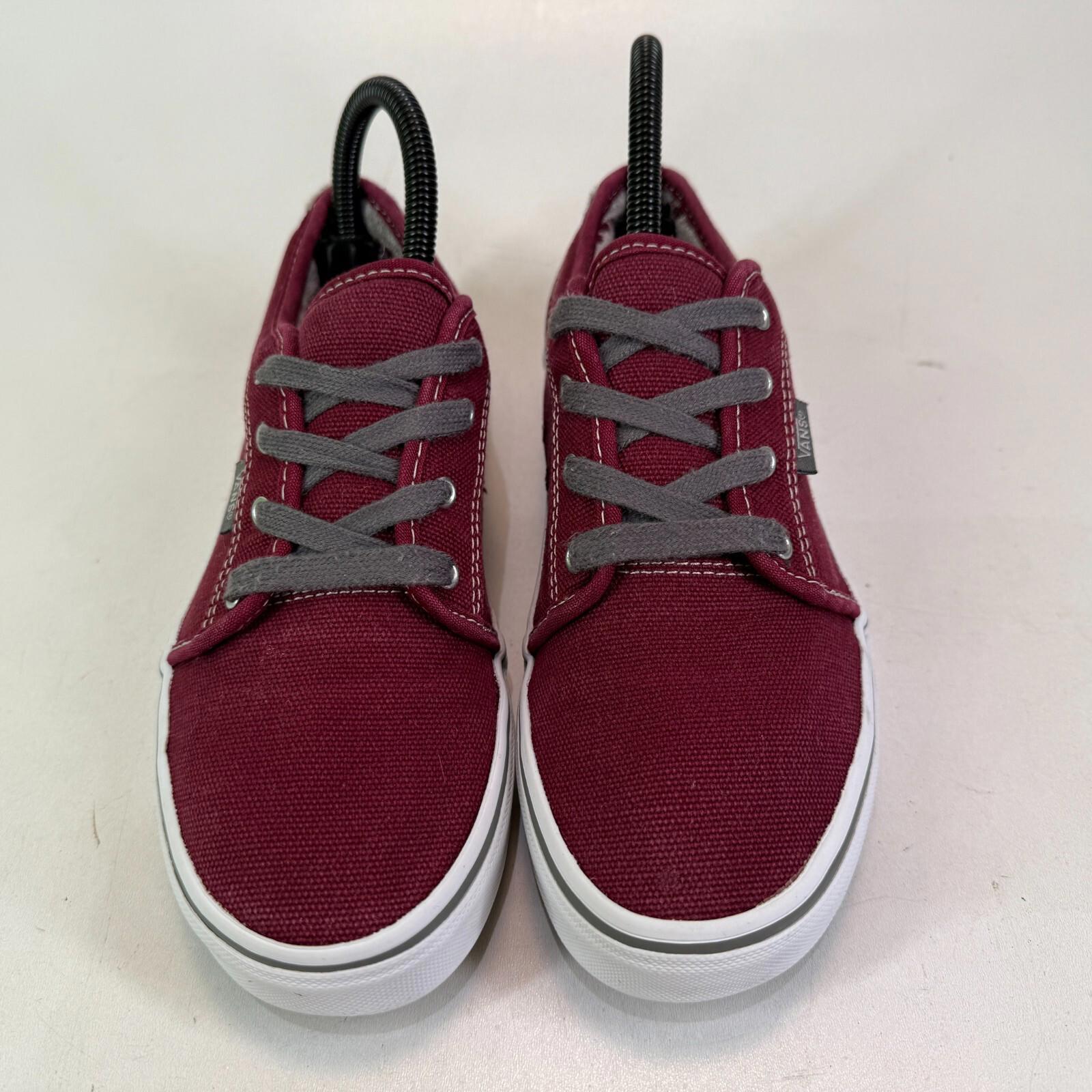 VANS Off the Wall Old Skool Classic Trainers Burgundy Red UK size 4 - VGC