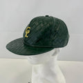 G London Adjustable Faux Leather Hat Cap Snapback in Dark Green