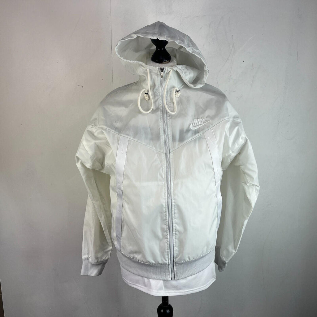 Adidas Marble Hooded Waterproof Jacket Bomber size M Full Zip in White - Rare