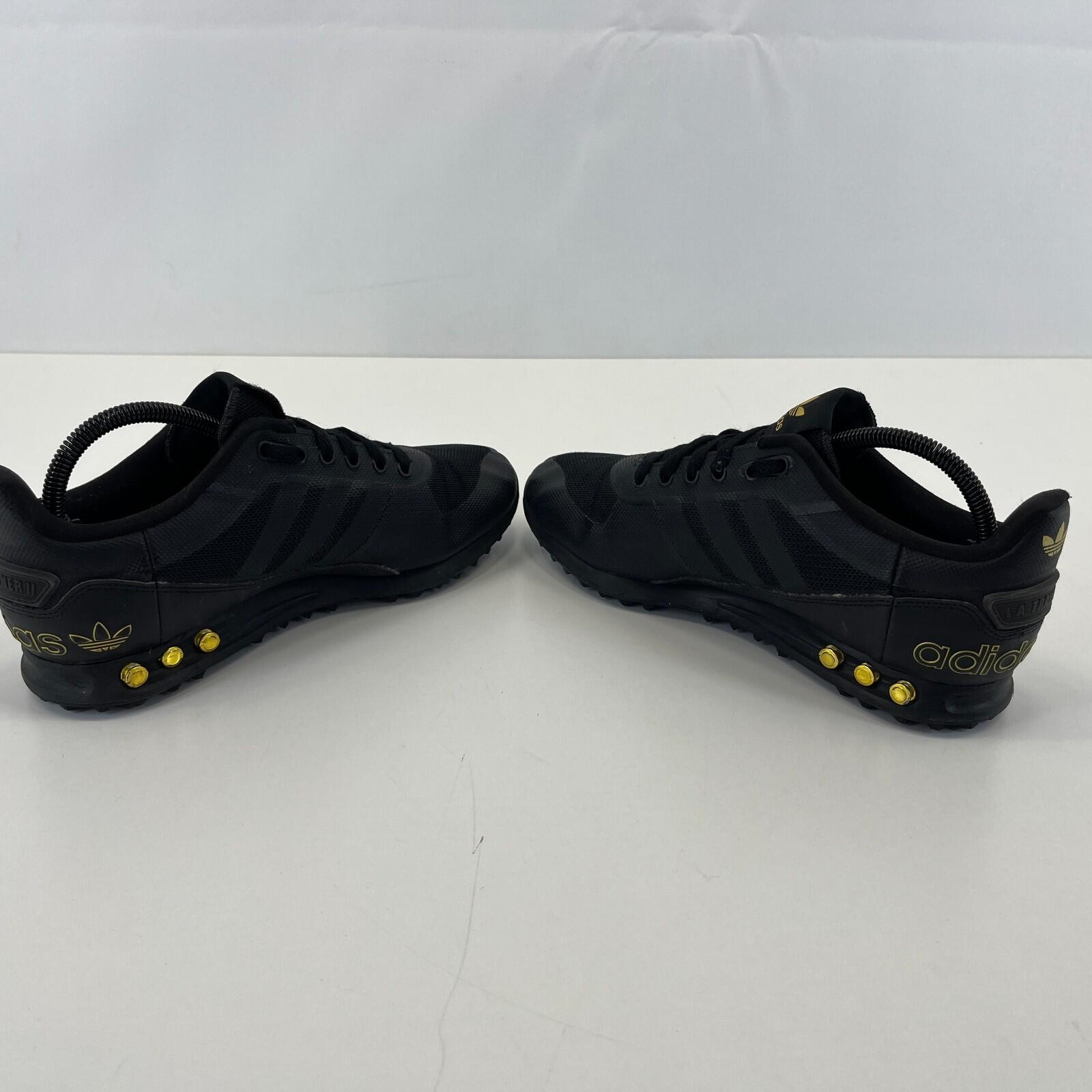 Adidas LA Trainer II Trainers in Black & Gold UK 7 / EU 40 2/3