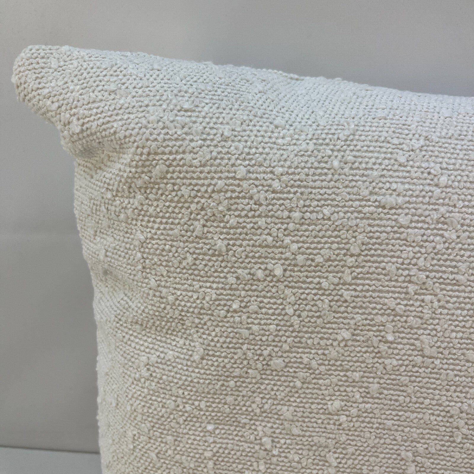 Marks and Spencer M&S Cotton Textured Boucle Cushion White Square 43cm - 17" New