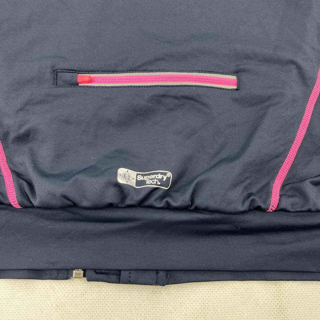 Superdry Tech Softshell Fleece Lined Jacket Black & Pink size M