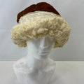 Vtg Nordvek Genuine Shearling Sheepskin Cossack Hat Winter Russian Boho Brown
