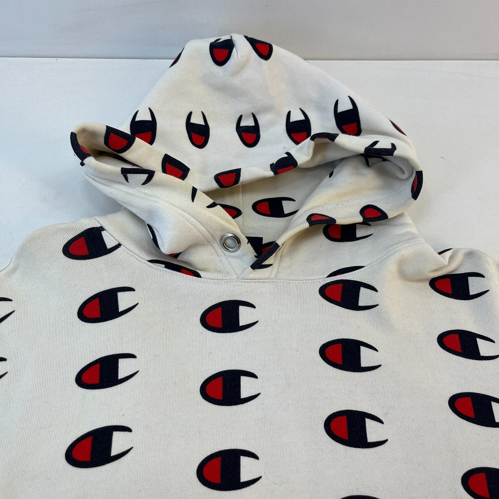 Champion Logo Hoodie White size Small