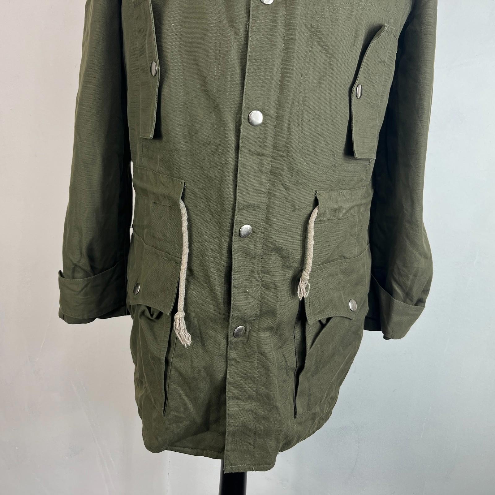 Vtg 80s Women's Bundeswehr German Army Parka Jacket Olive Green & Liner size L