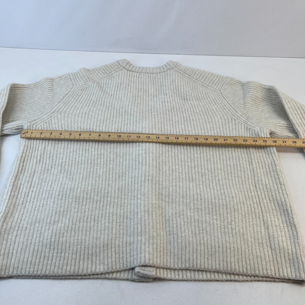 M&S Marks & Spencer Men's Luxury Cardigan XL Off White Ecru Cable Knit Wool Mix