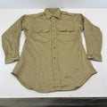 Vintage US Army Khaki Long Sleeve Shirt New Deadstock size 14 1/2 (UK Large)
