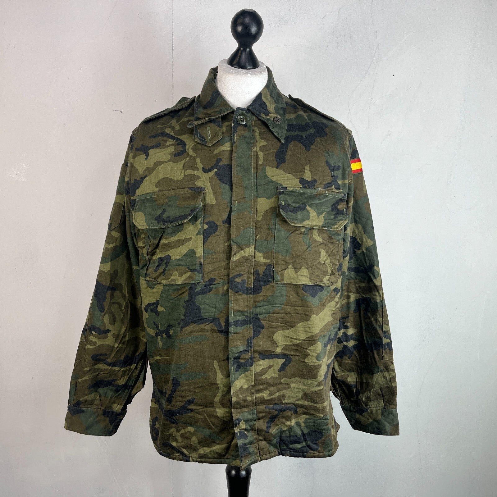 Spanish Military Army Issue Thermal Combat Jacket Woodland Camouflage size L