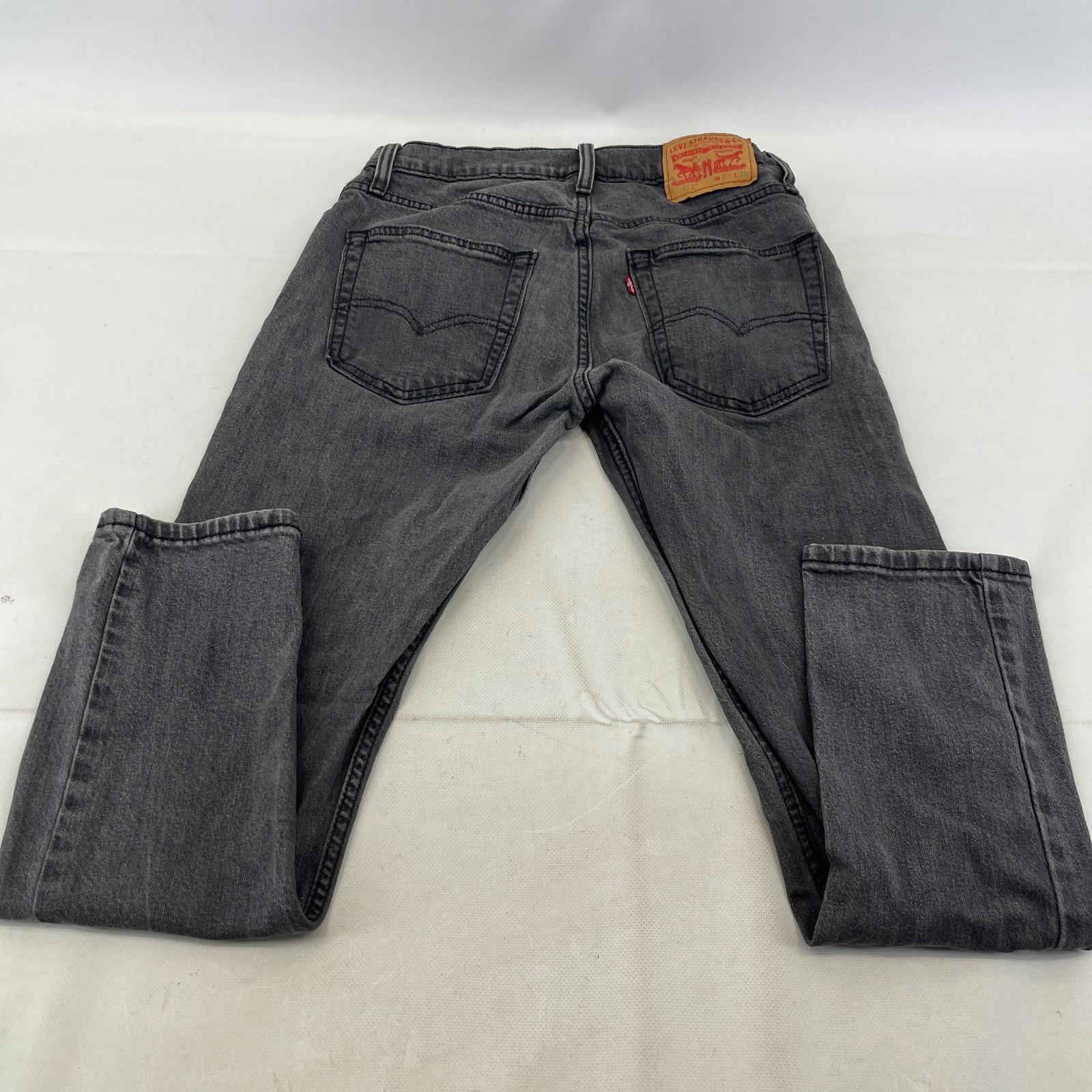 Levis 512 Mens Jeans Black W30" L30" Slim Fit Tapered Stretch Denim