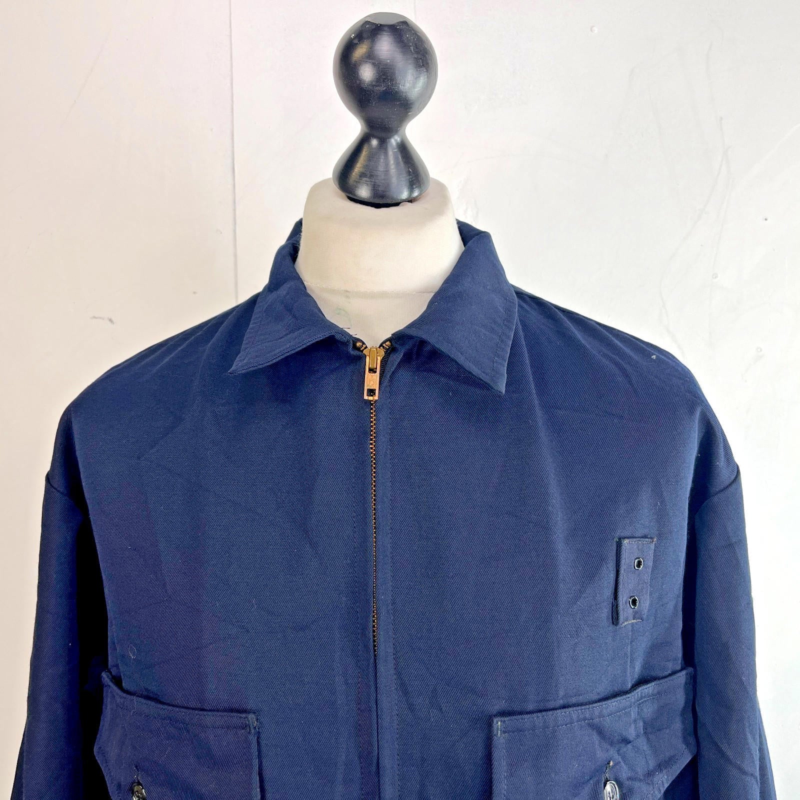 Vintage Challenger Horace Small Rocketeer Jacket 48R (2XL) Navy Blue Rockabilly