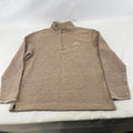 Weird Fish Macaroni Quarter Zip Fleece Jumper Heavy Pullover size XL Beige Brown