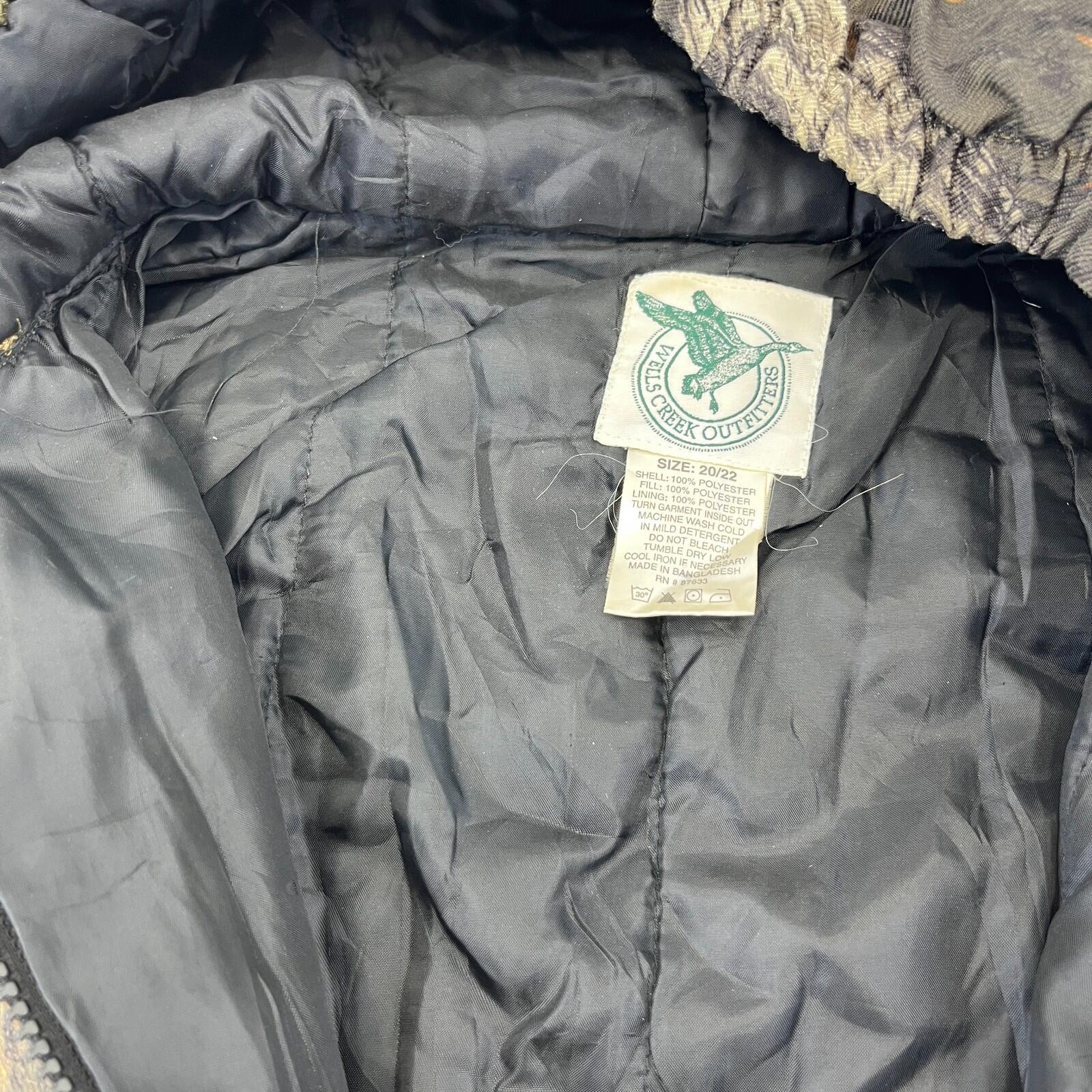Mossy Oak Cargo Hunting Jacket Youth size 20/22 (10-12yrs) Real Tree Leaf Camo