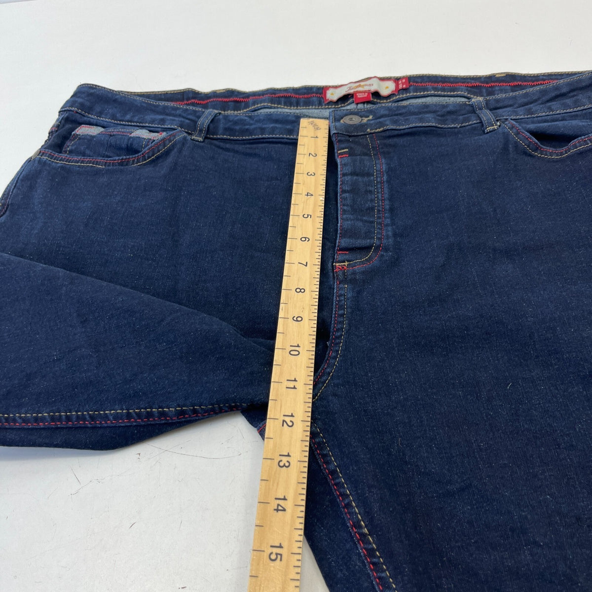Joe Browns Dark Blue Denim Stretch Jeans Blue Cotton W48" L30"